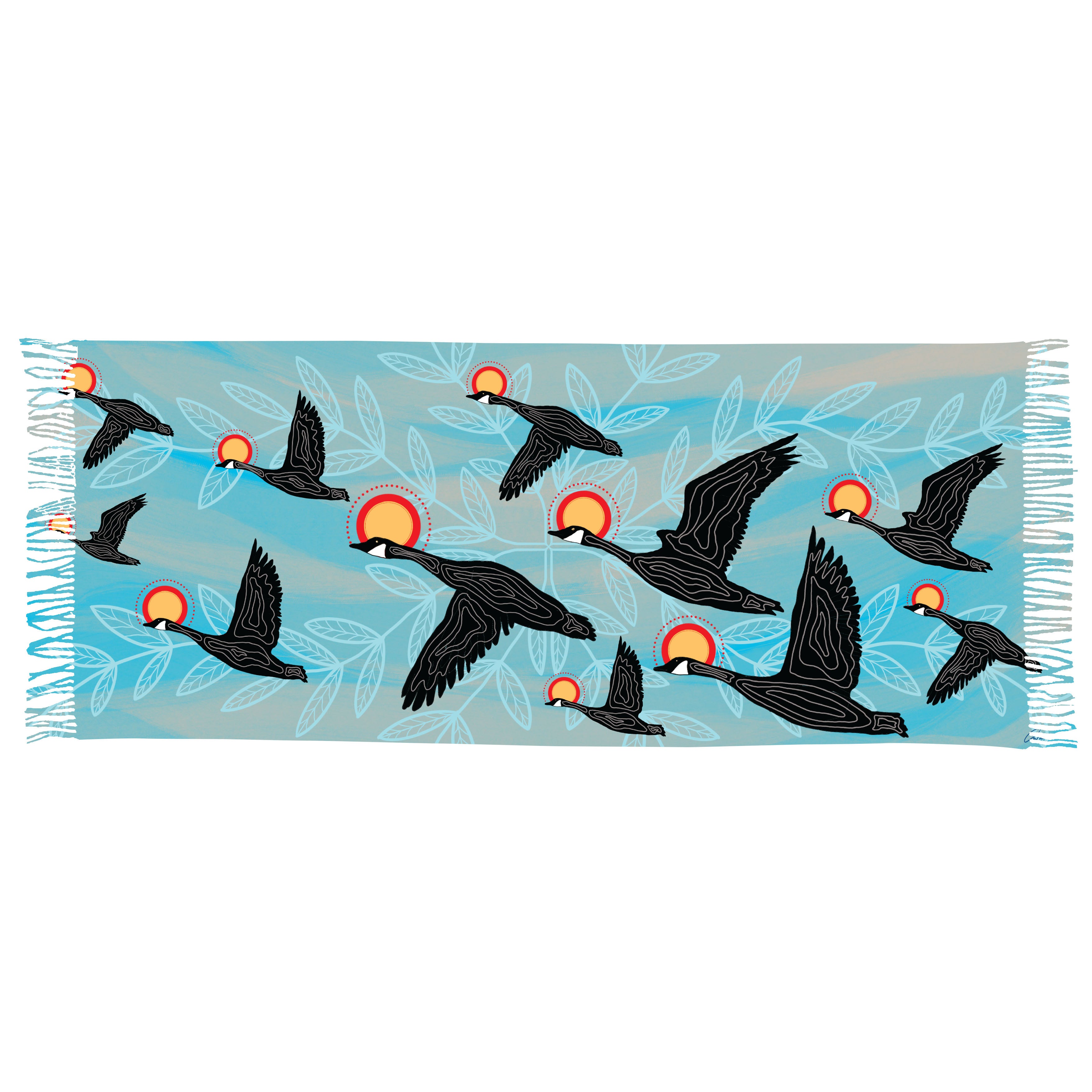 Eruoma Awashish Niskak (Geese) Eco-Shawl