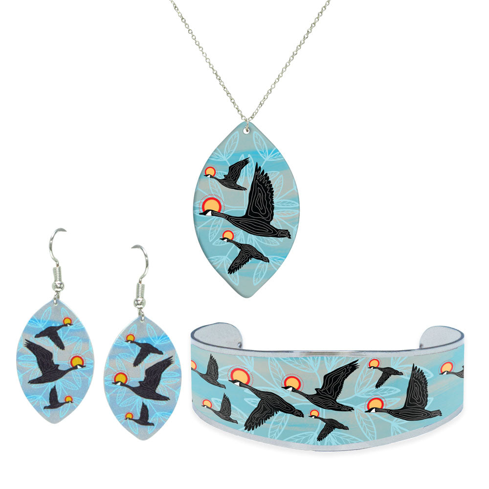 Eruoma Awashish Niskak (Geese) Gallery Collection Jewellery Set