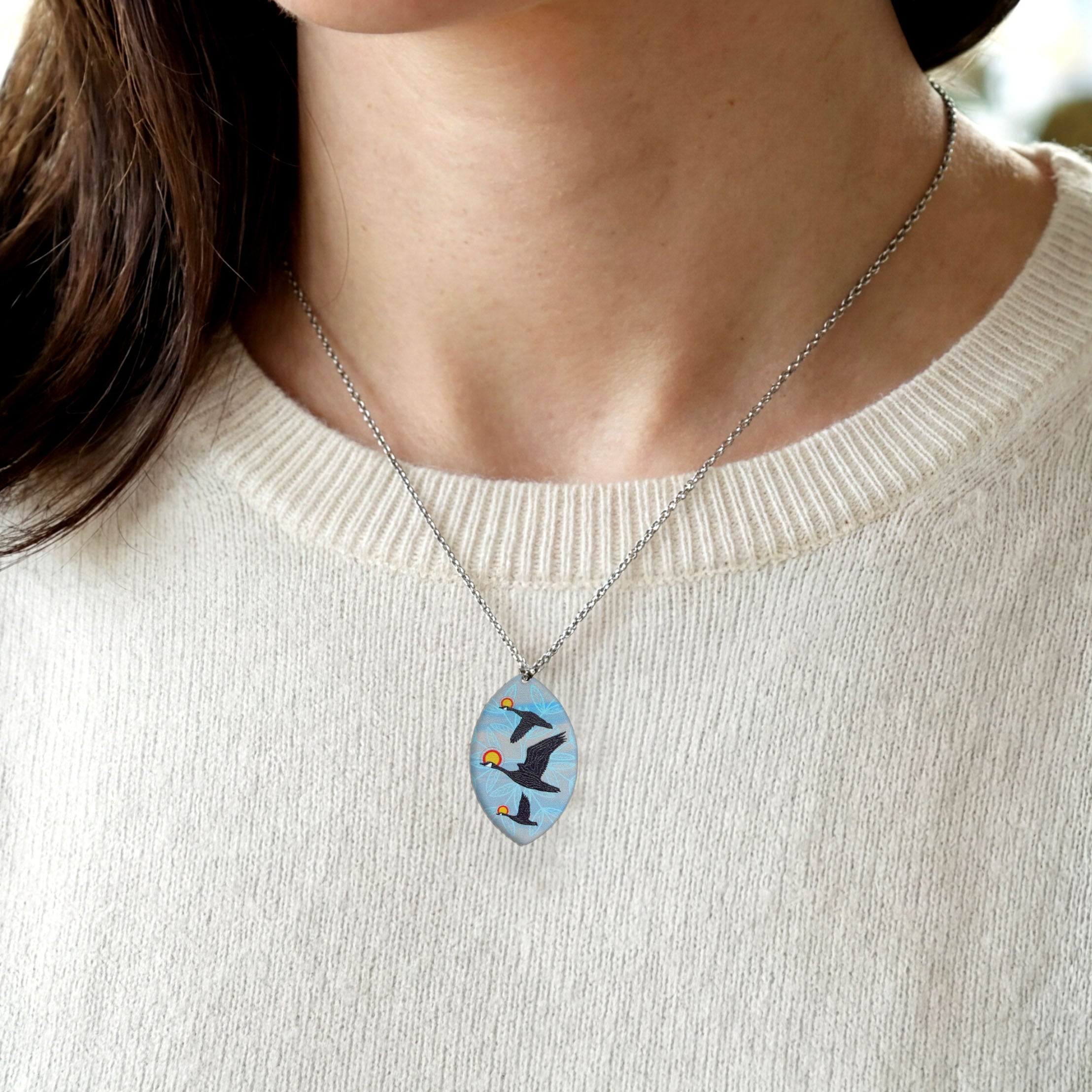 Eruoma Awashish Niskak (Geese) Gallery Collection Necklace