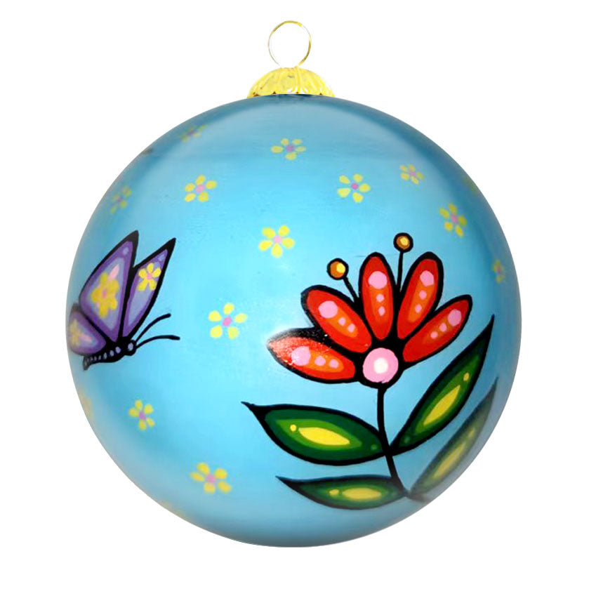 Kim McDonough Happiness Glass Ornament