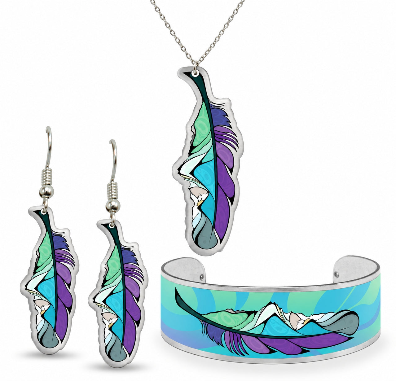 Michelle Stoney Healing Feather Gallery Collection Jewellery Set