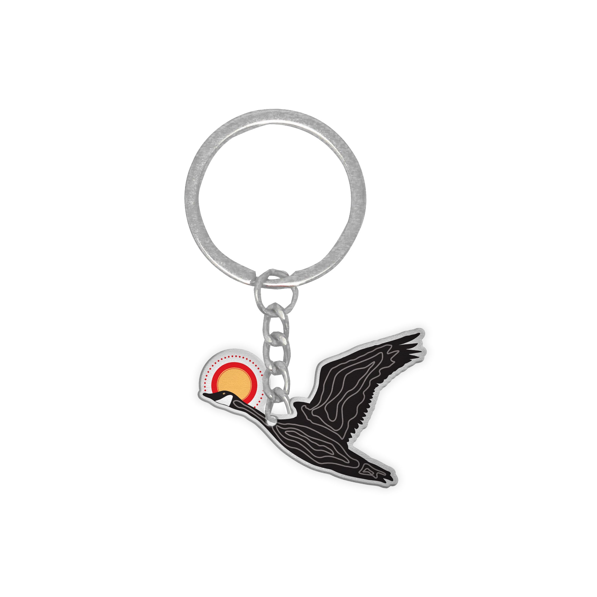 Eruoma Awashish Niskak (Geese) Metallic Key Chain