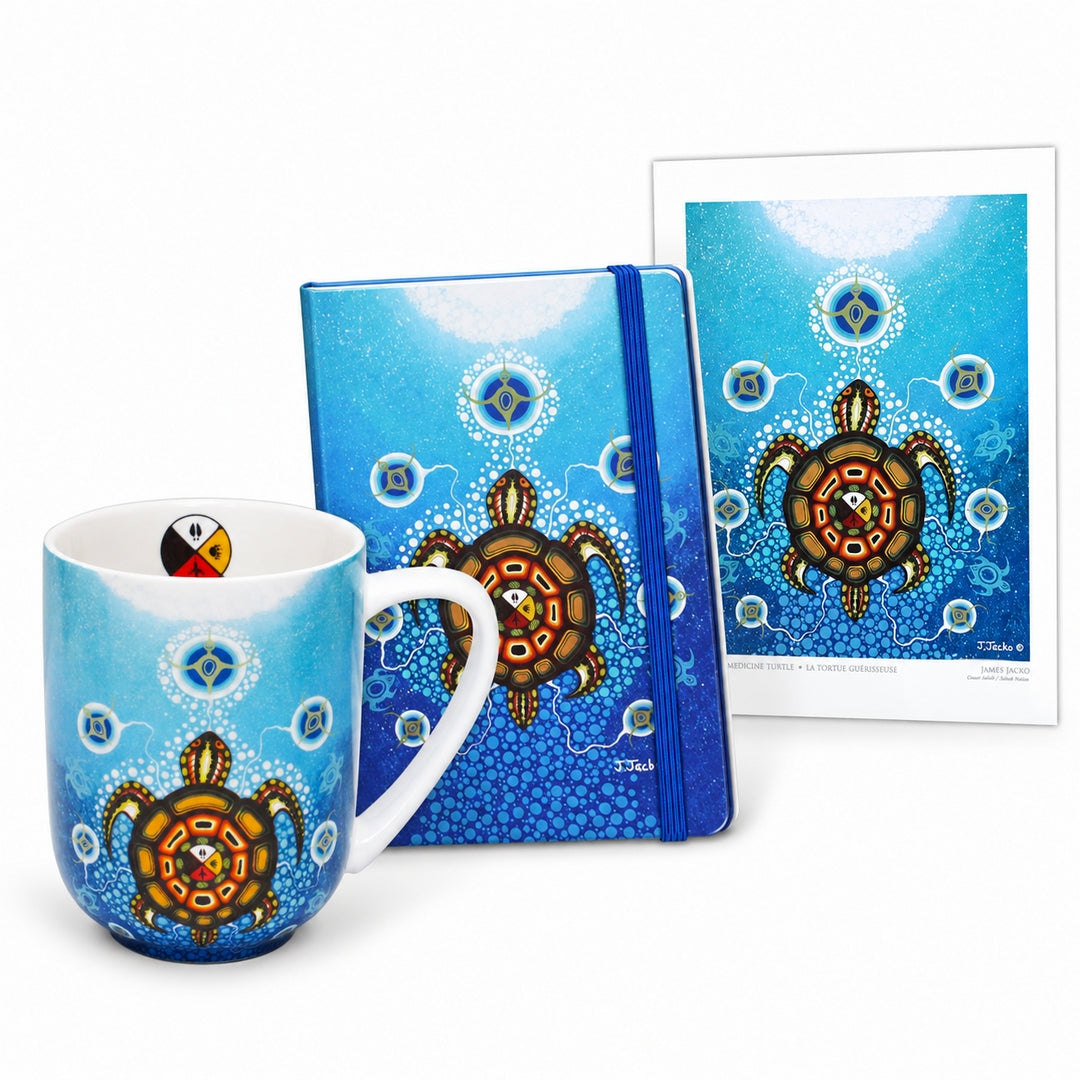 James Jacko Medicine Turtle Indigenous First Nations Art Gift Bundle