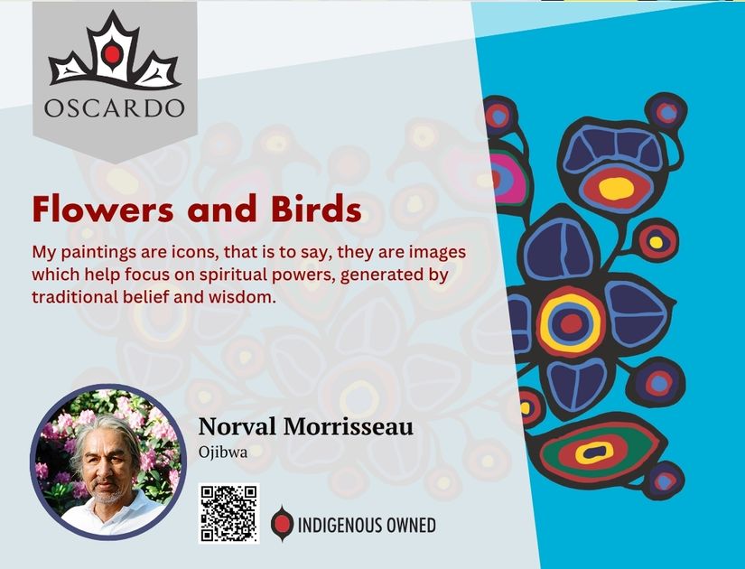 Norval Morrisseau Flowers and Birds POS Cards