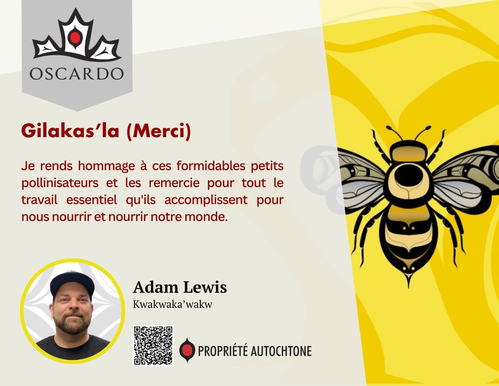 Adam Lewis Gilakas’la (Thank you) POS Cards
