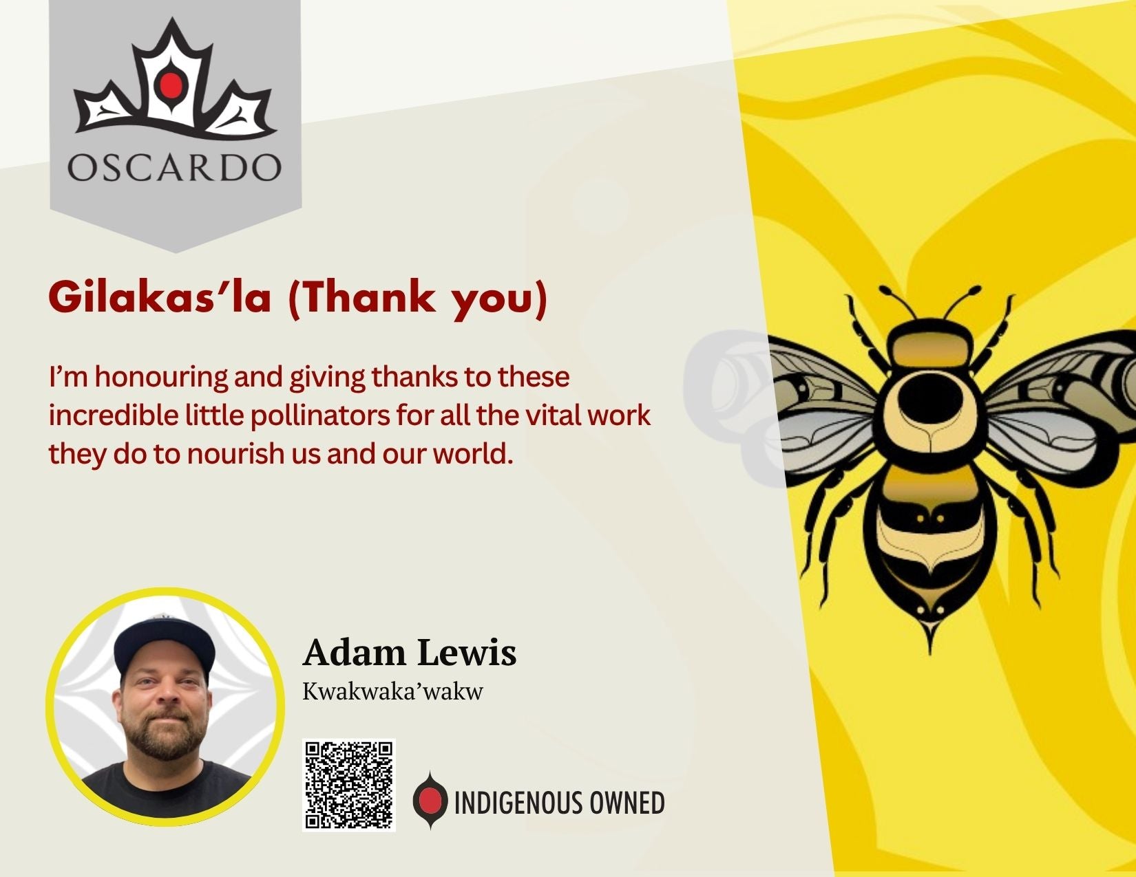 Adam Lewis Gilakas’la (Thank you) POS Cards
