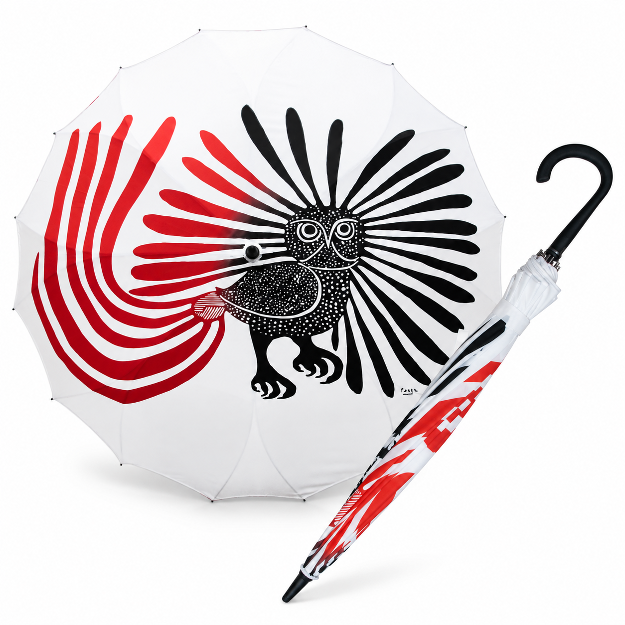 Kenojuak Ashevak Enchanted Owl Full Panel Umbrella