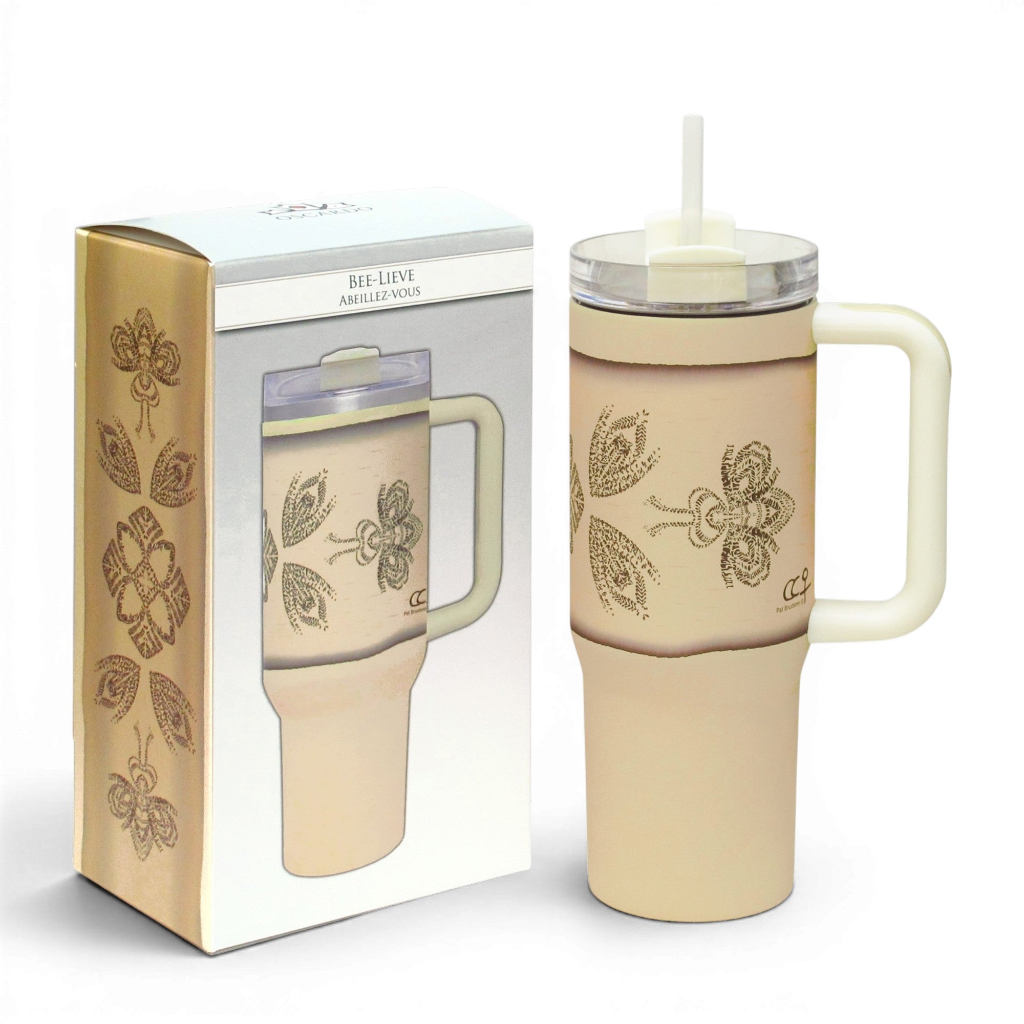 Pat Bruderer Bee-lieve 30oz Straw Tumbler