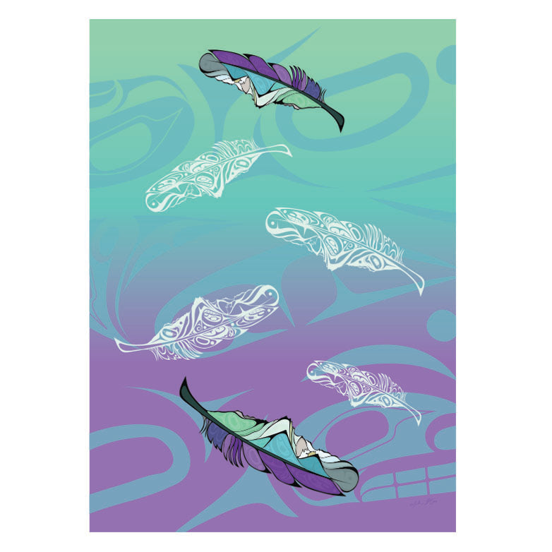 Michelle Stoney Healing Feather Eco Tea Towel