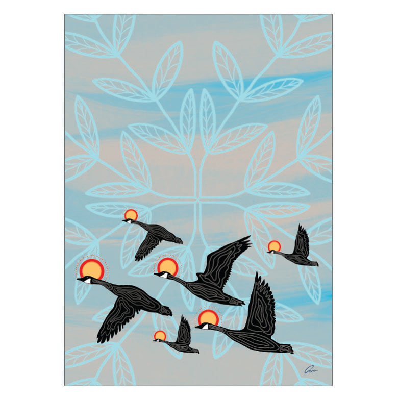 Eruoma Awashish Niskak (Geese) Eco Tea Towel