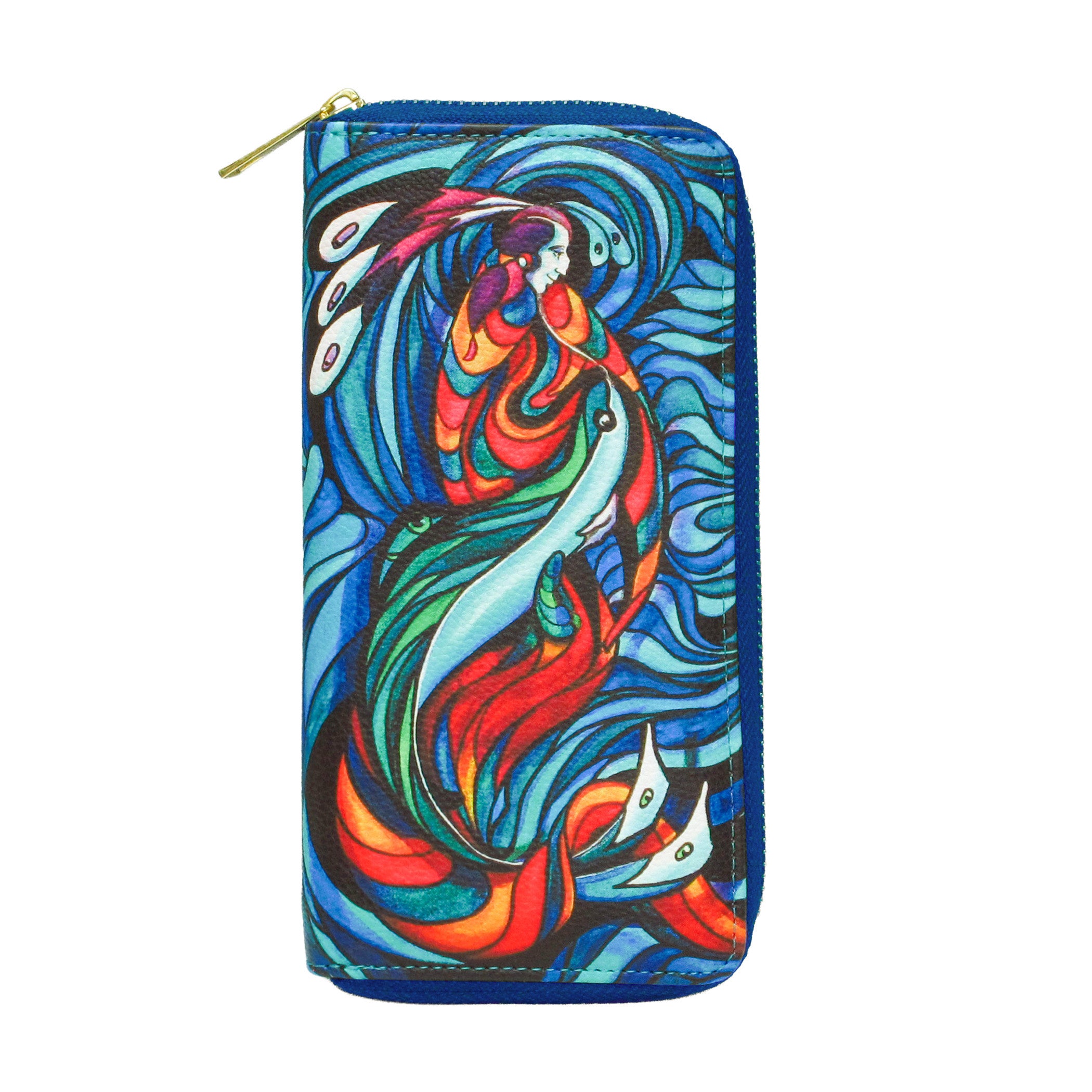 Don Chase Spirit Fish Zip-Around Wallet