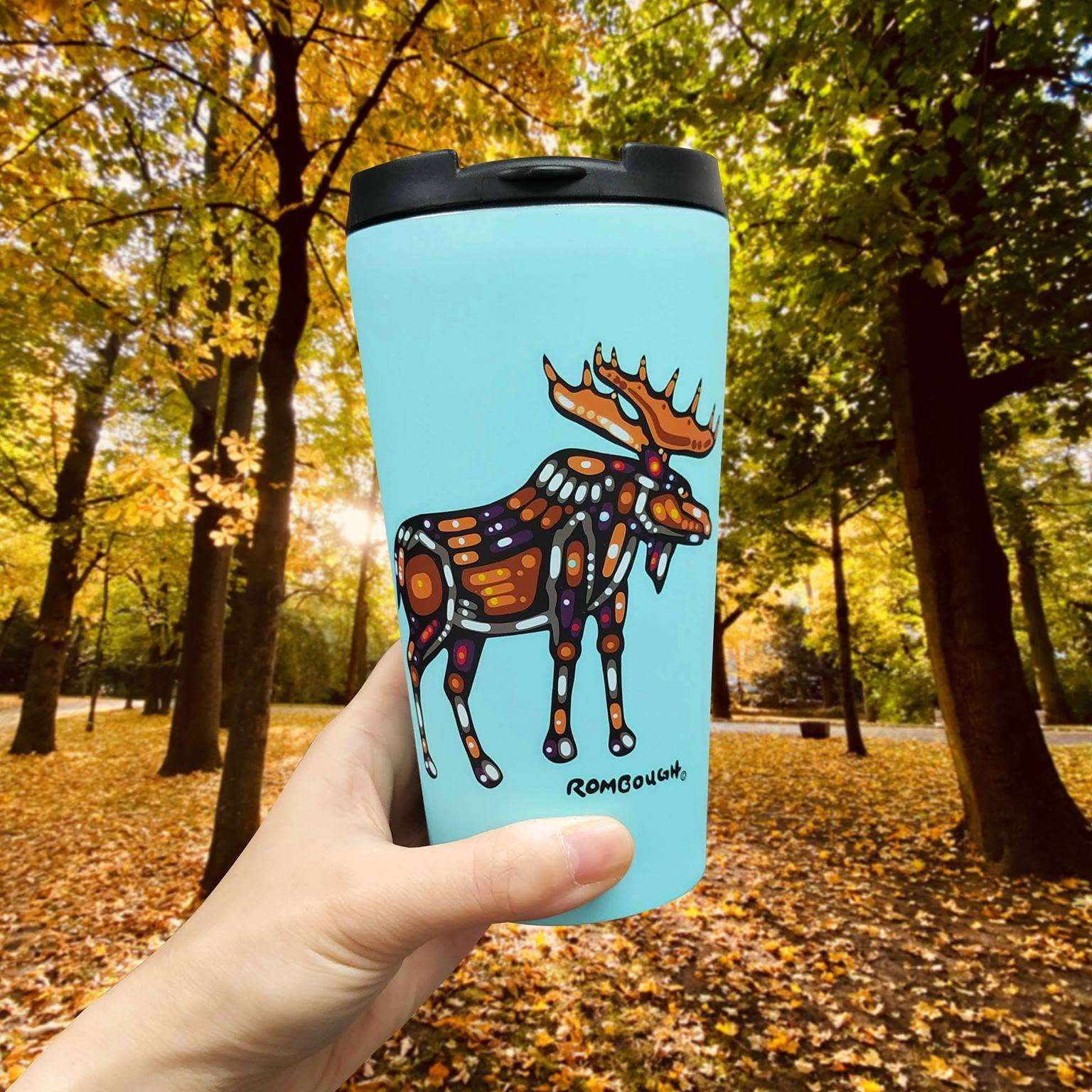 John Rombough Moose Travel Mug