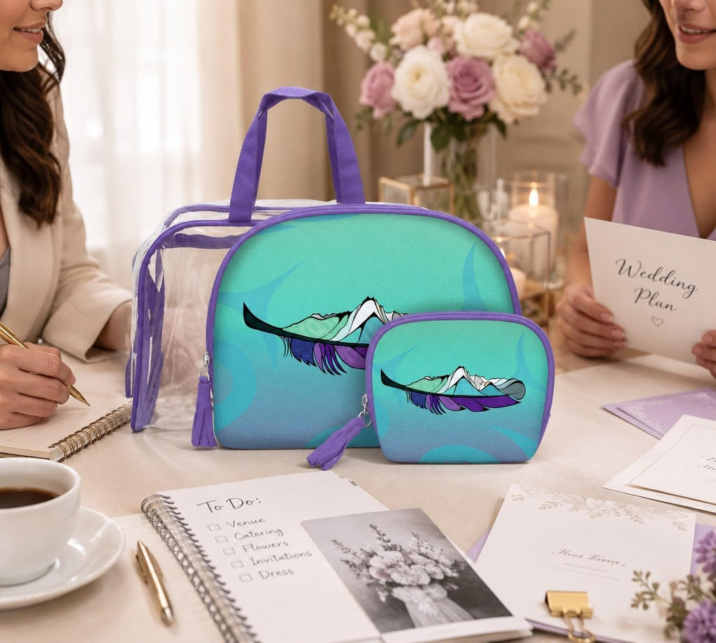Mchelle Stoney Healing Feather Cosmetic Bag Set