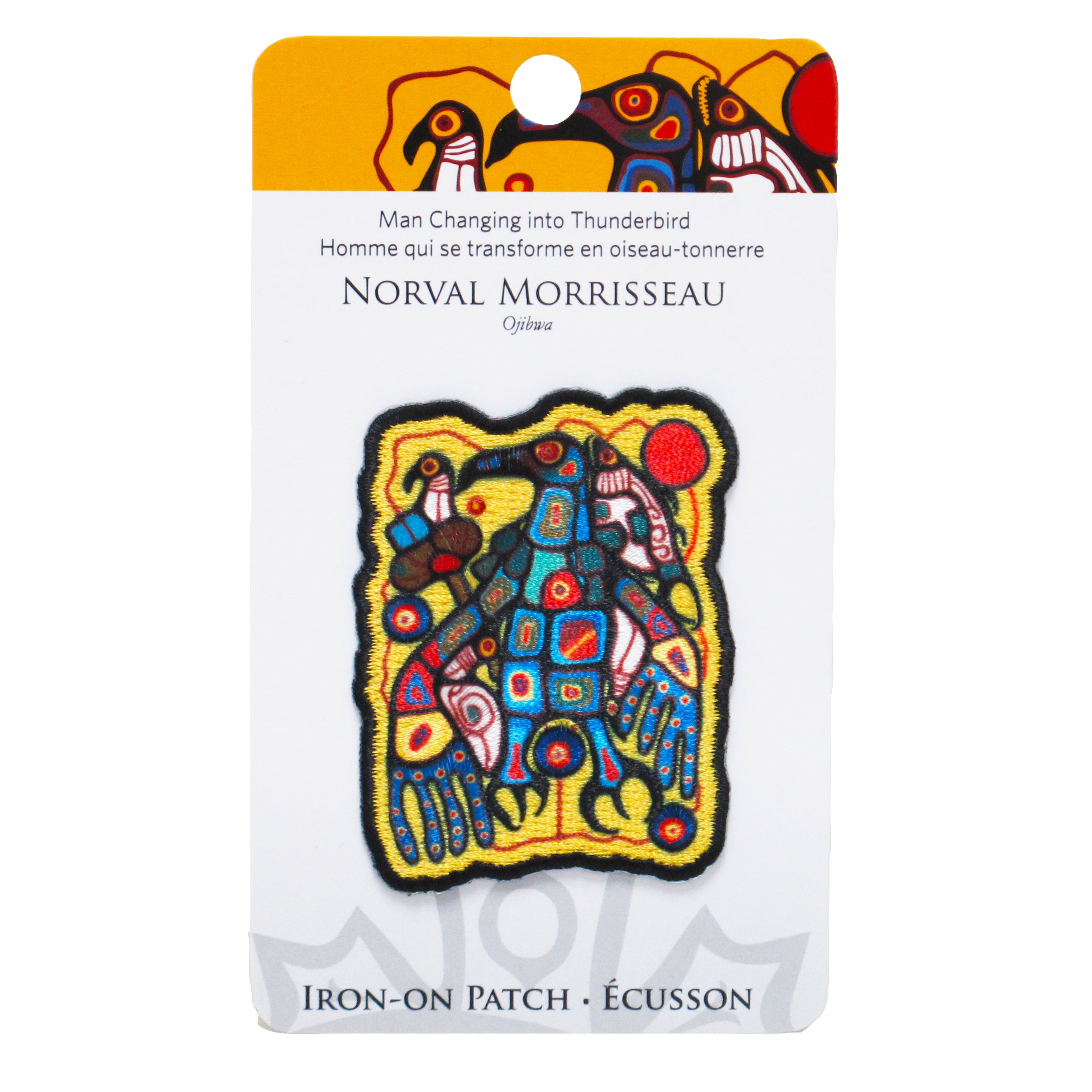Norval Morrisseau Man Changing into Thunderbird Iron-on Patch-Out of Stock