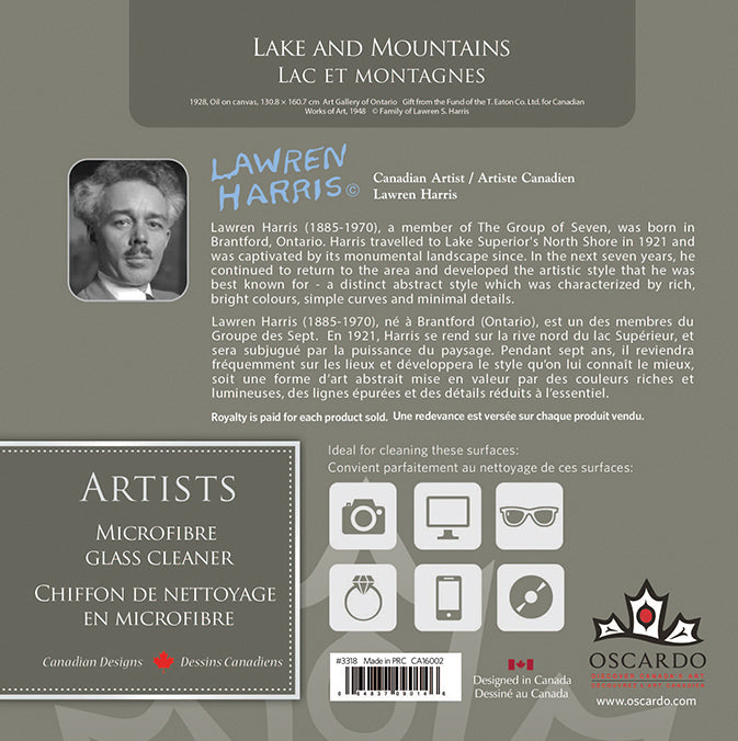 Lawren Harris Lake and Mountains Microfibre Glass Cleaner