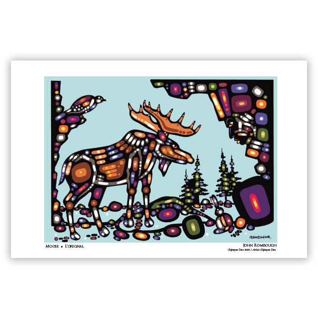 John Rombough Moose Art Card - Oscardo