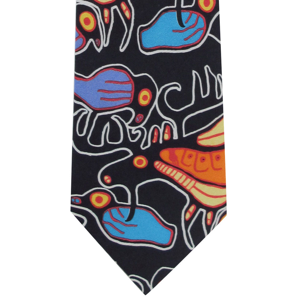 Norval Morrisseau Moose Harmony Artist Design Silk Tie - Out of Stock