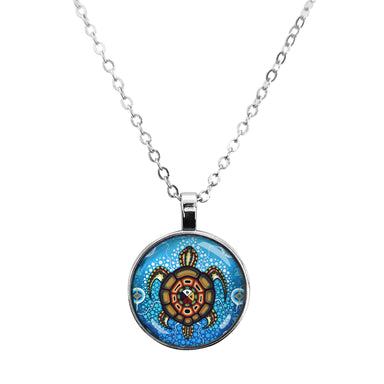 James Jacko Medicine Turtle Dome Glass Necklace - Oscardo