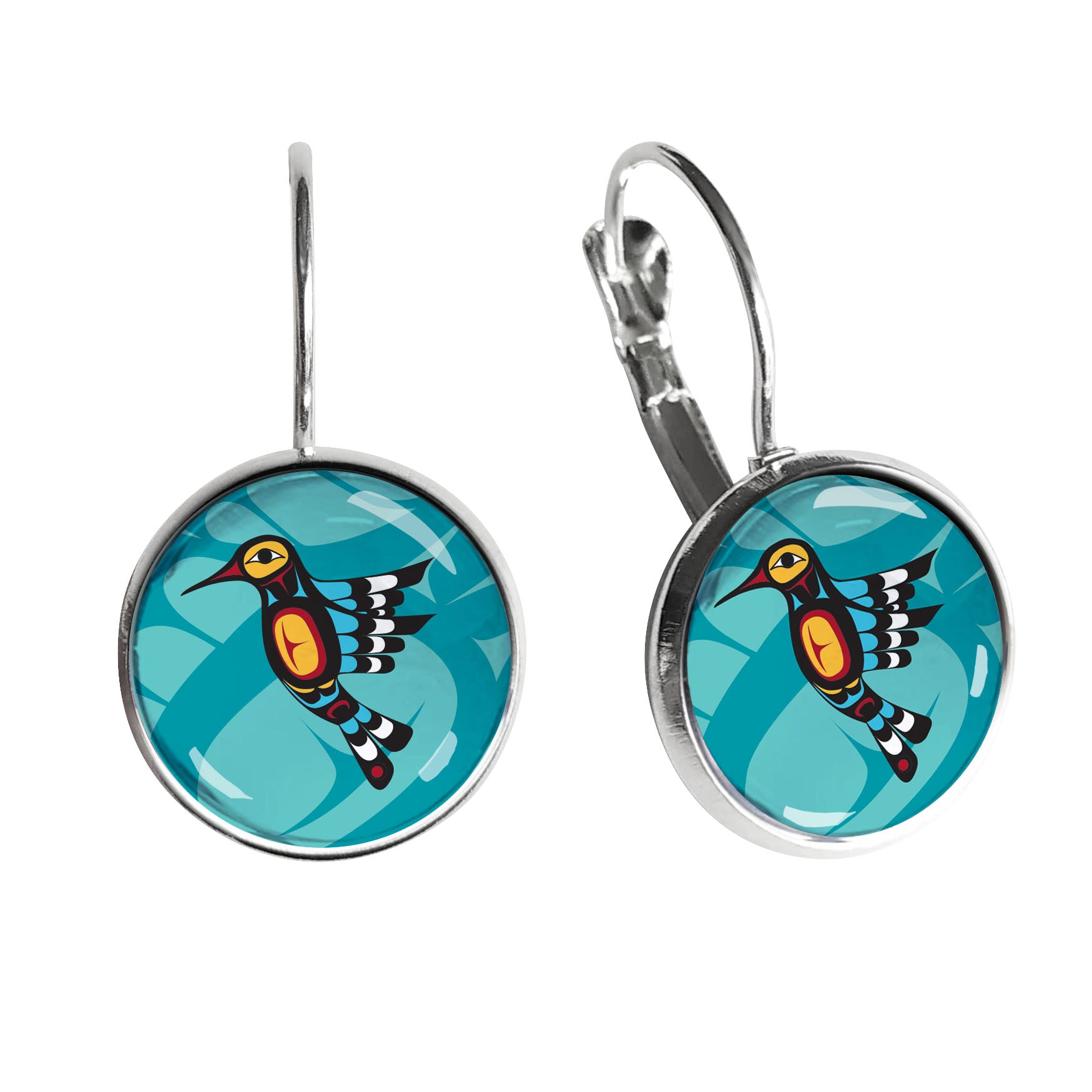 Francis Dick Hummingbird Dome Glass Earrings - Out of Stock