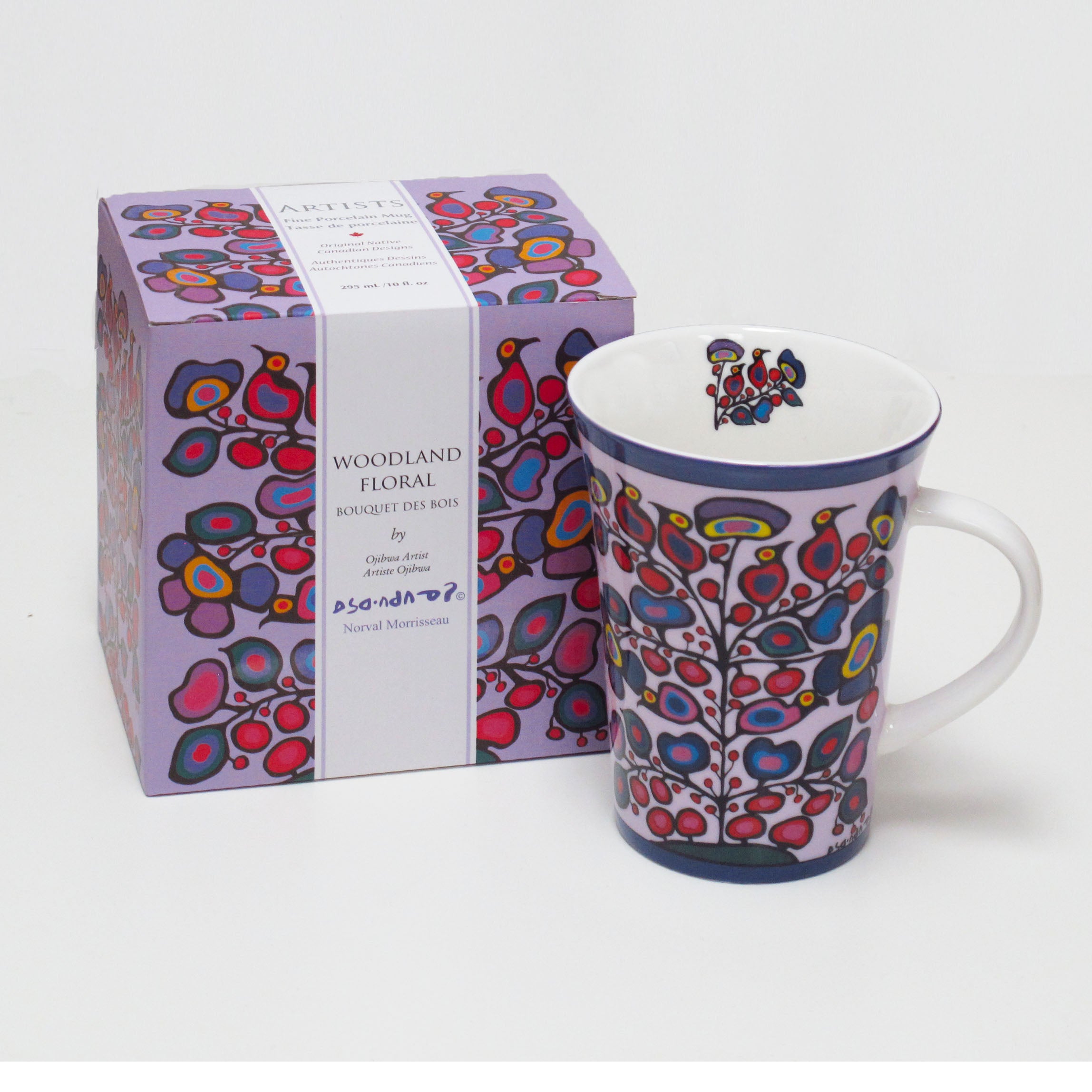 Norval Morrisseau Woodland Floral Porcelain Mug