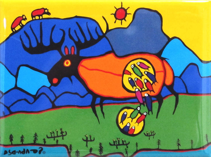Norval Morrisseau Giant Moose Magnet - Out of Stock