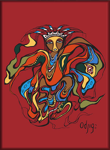 Daphne Odjig Pow Wow Dancer Magnet-Out of Stock