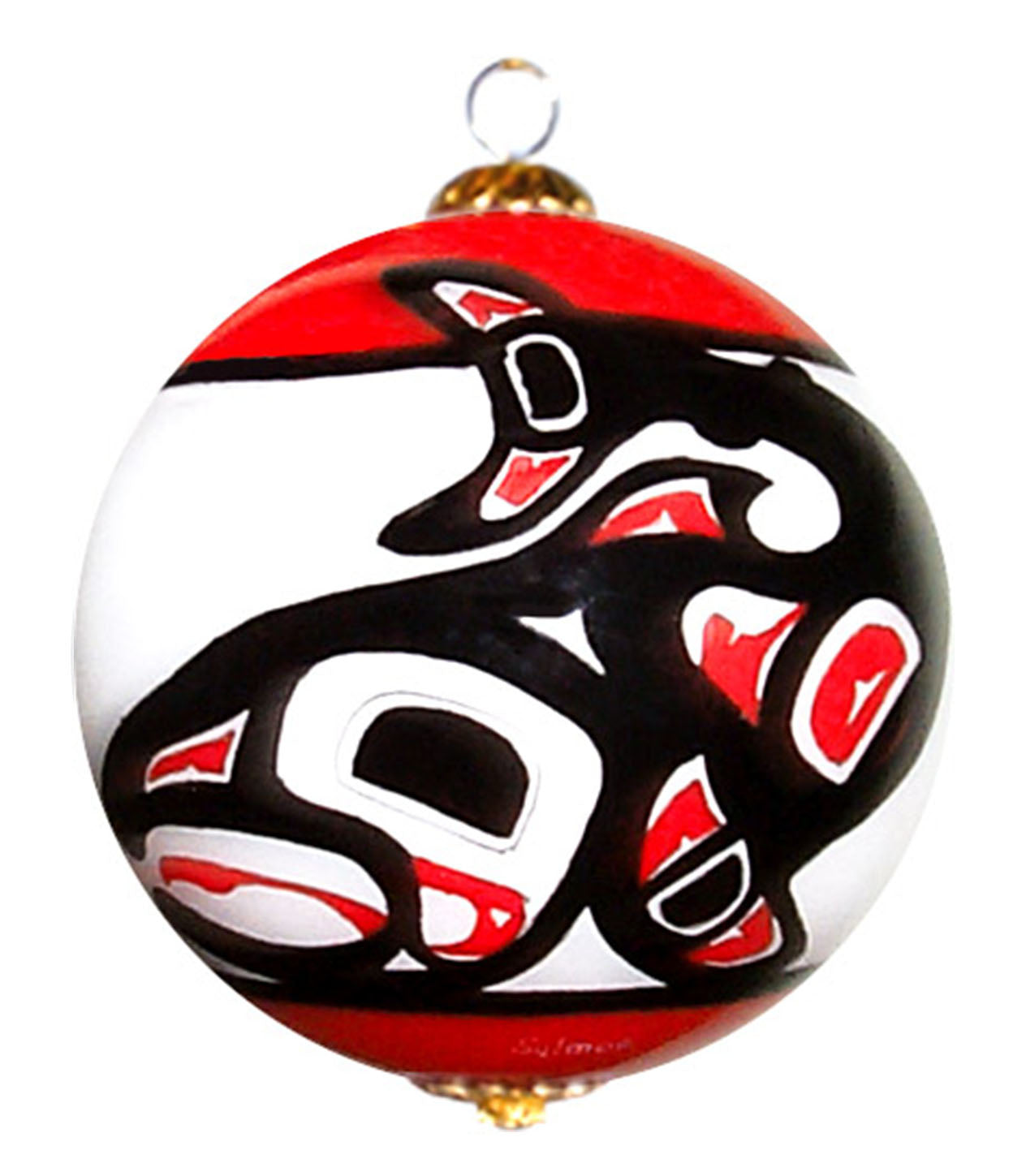 Jamie Sterritt Salmon Glass Ornament - Out of Stock
