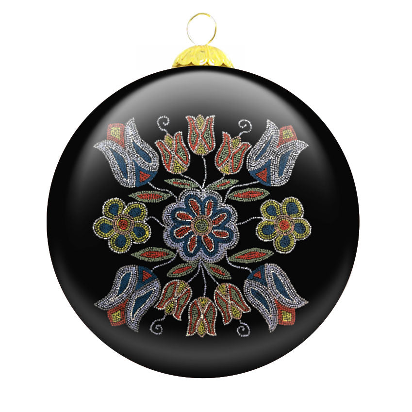 Deb Malcolm Silver Threads Glass Ornament - Out of Stock