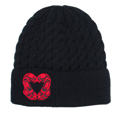 Roy Henry Vickers Eagle Heart Embroidered Knitted Hat - Oscardo