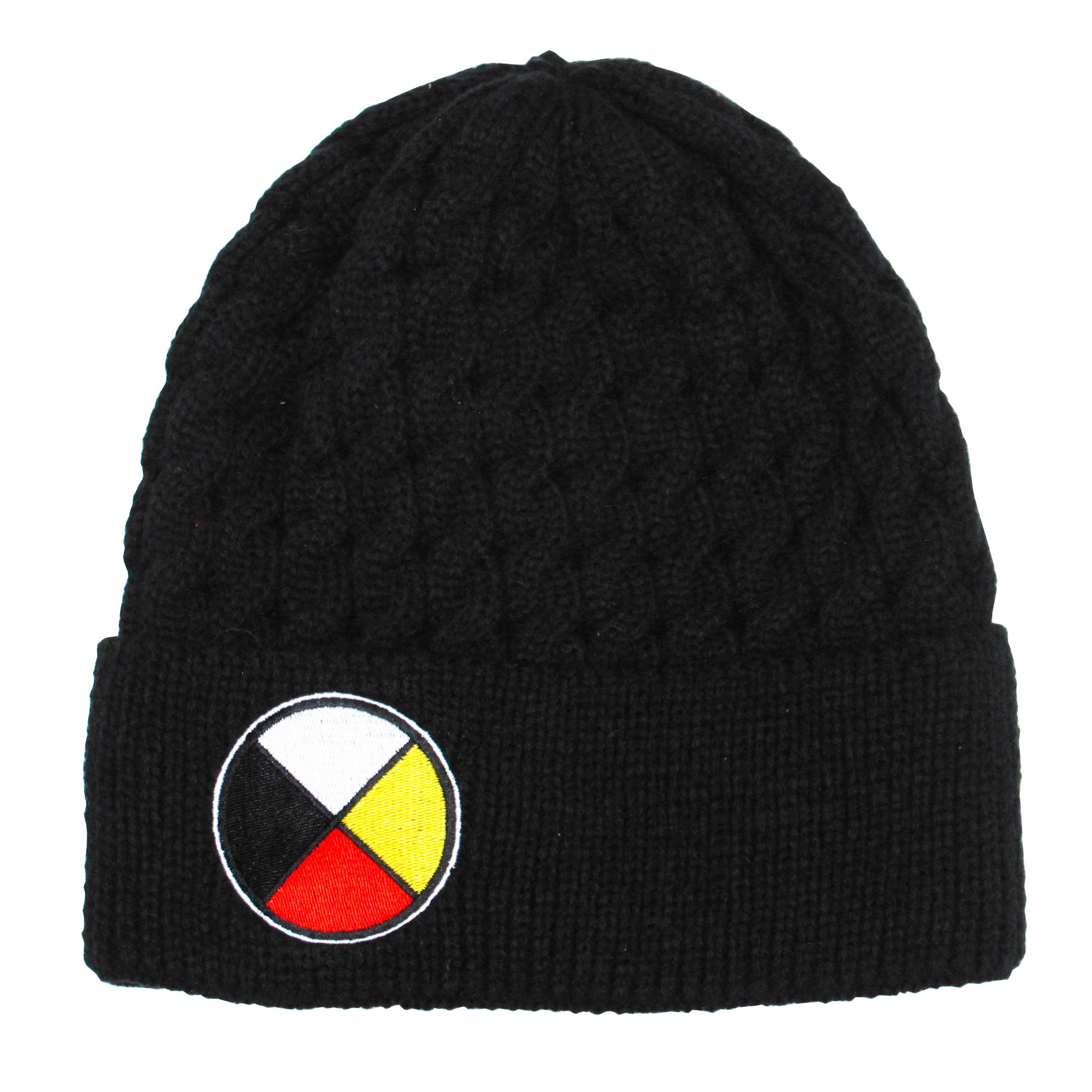 Medicine Wheel Embroidered Knitted Hat - Oscardo