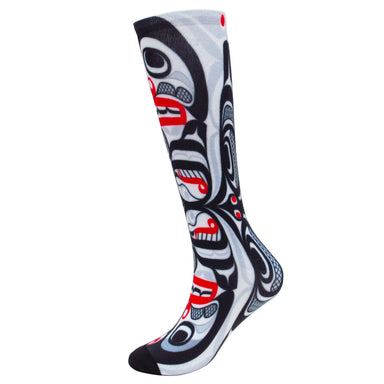 Curtis Wilson Killer Whale Crosshatch Art Socks - Oscardo