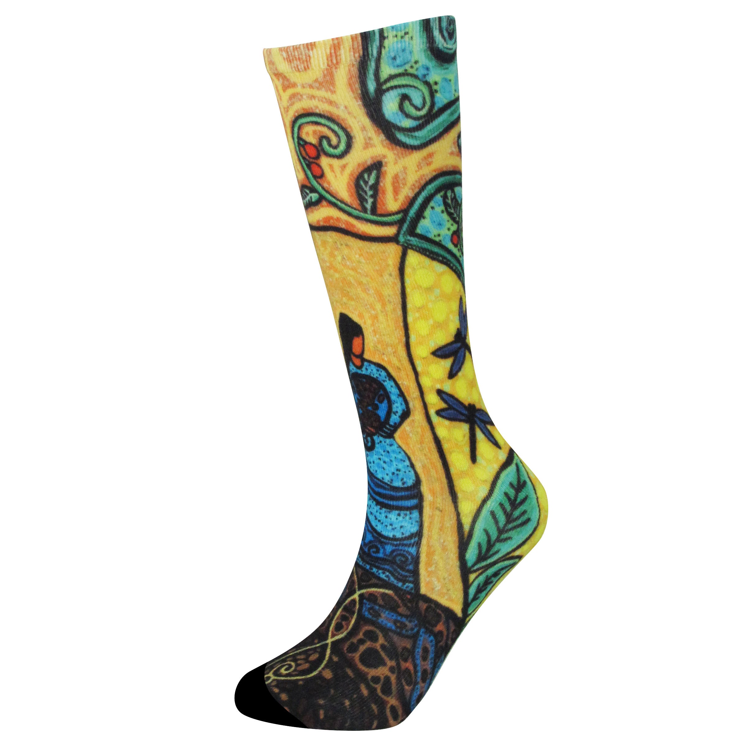 Leah Dorion Strong Earth Woman Art Socks