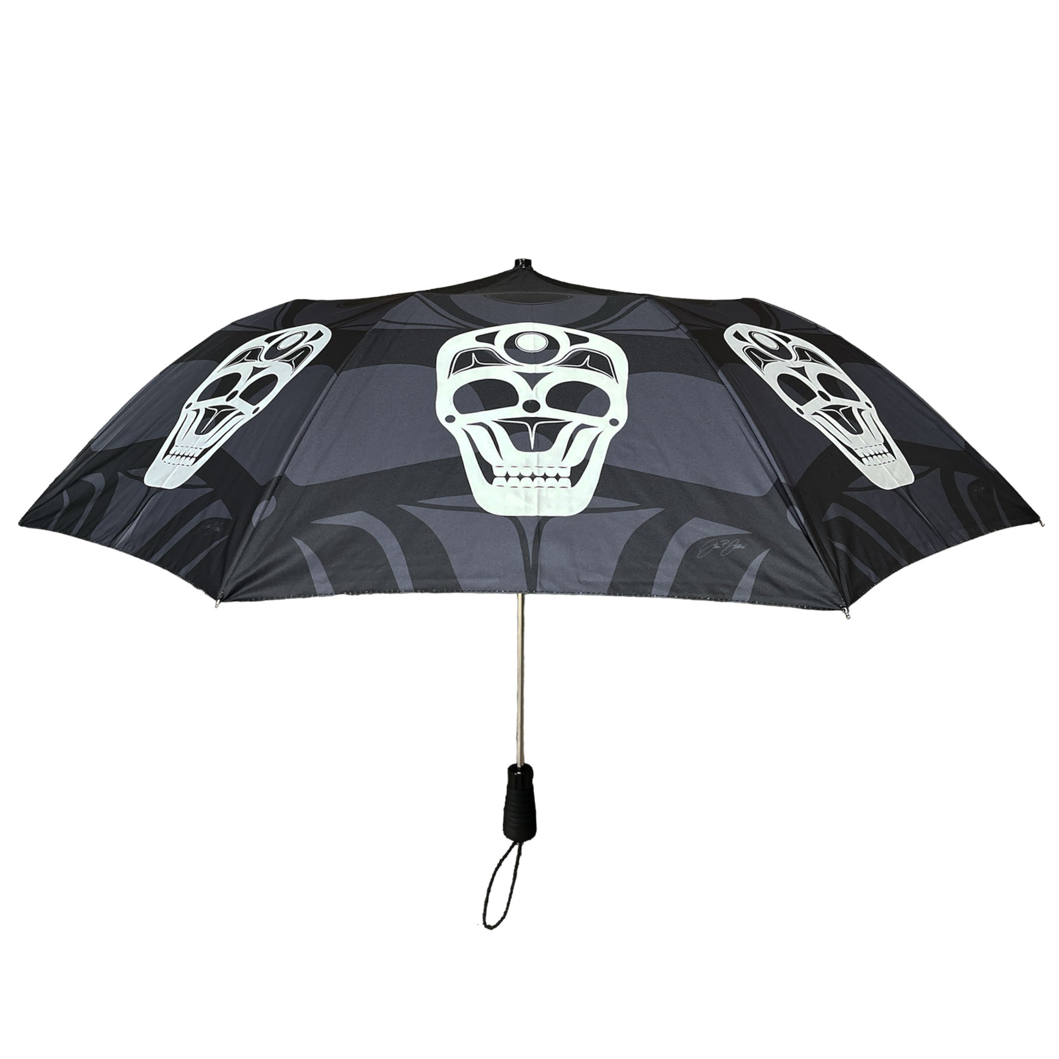 James Johnson Skull Artist Collapsible Umbrella